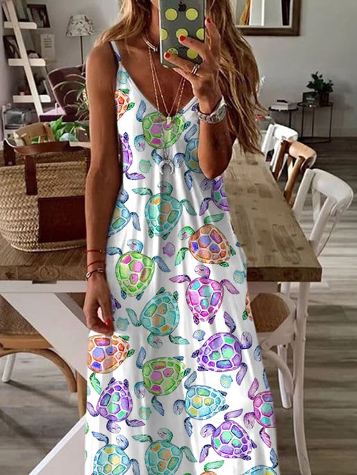 Resort Turtle Print Dress