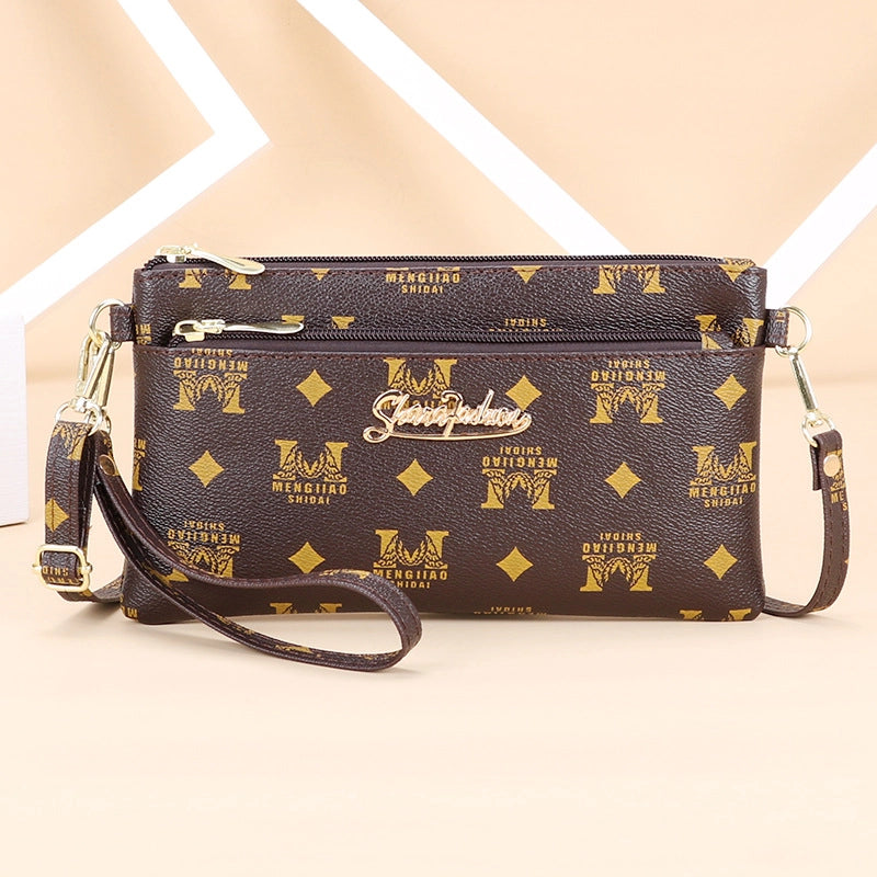 Women’s Small PU Solid Color Elegant Streetwear Square Zipper Square Bag