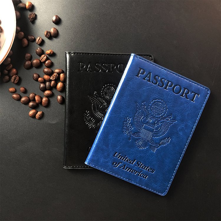 CDC vaccination protective cover passport vaccine card holder pu imitation leather passport holder