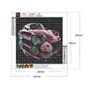 4pcs Diamond Painting -DIY Round Drill Pink Roadster