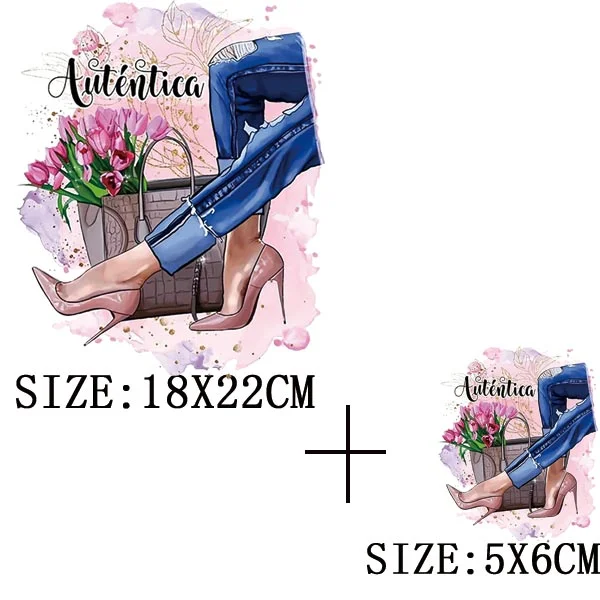 Beautiful Legs Thermal Stickers On T-shirt DIY Washable Iron On Transfers For Clothing Funny Design Patches On Clothes Appliqued