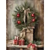 Christmas Wreath-11CT Stamped Cross Stitch 40*53cm/15.75*20.87in tapestrymarket