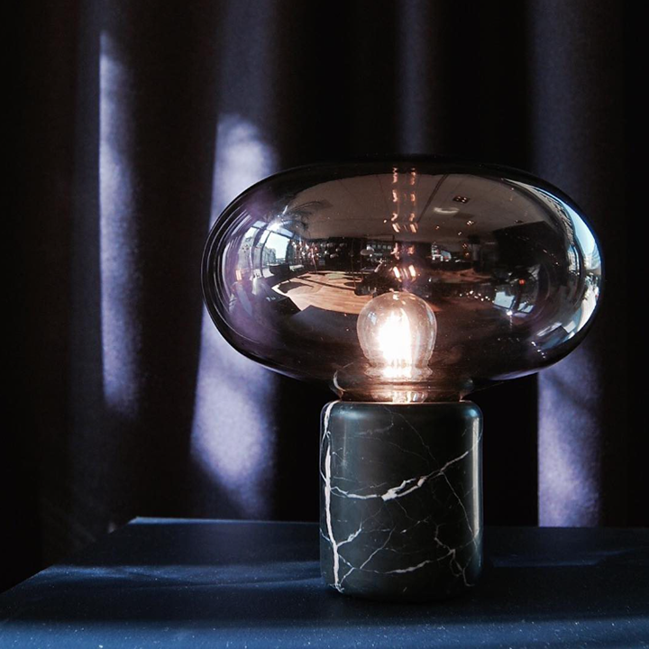 Nordic Marble Table Lamp With Glass Shade - Appledas