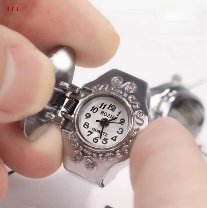 Retro Solid Color Quartz Watch Rings Women’s Watches