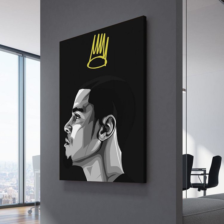 J Cole Poster Music Singer Hip Hop Rap Canvas Wall Art