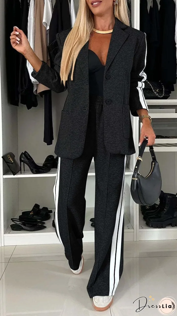 Versatile Stylish Long Sleeve Lapel Casual Suits