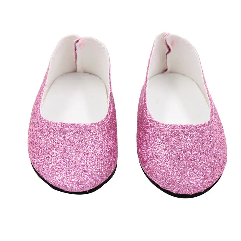 Yiwu Factory Direct Selling Doll Shoes 7.5cm Summer Doll 18 Inch American Girl Accessories Hot Sale