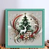 (US Only)Xmas Tree Printed Cross Stitch Kit 45x45cm DIY 11CT Embroidery Craft Set Decor