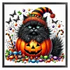 Pumpkin Black Cat-11CT Stamped Cross Stitch 40*40cm/15.75*15.75in tapestrymarket