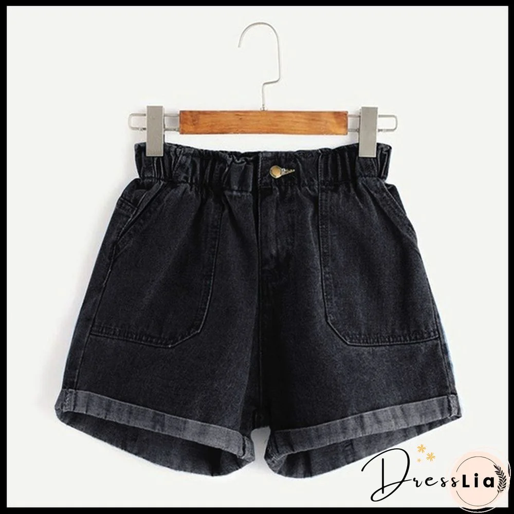 S-5XL Women's Fashion Summer Sexy Slim Fit Denim Shorts Girl's High Waist Jean Shorts Jeans Pants