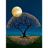 Moon Tree  | Full Round Diamond Painting Kits