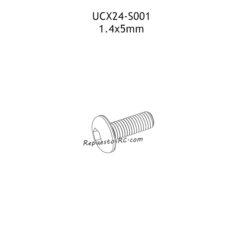 UDIRC UCX2401 Piezas 1.4x5mm Tornillo Hexagonal de Cabeza Cil&iacute;ndrica Para M&aacute;quinas UCX24-S001