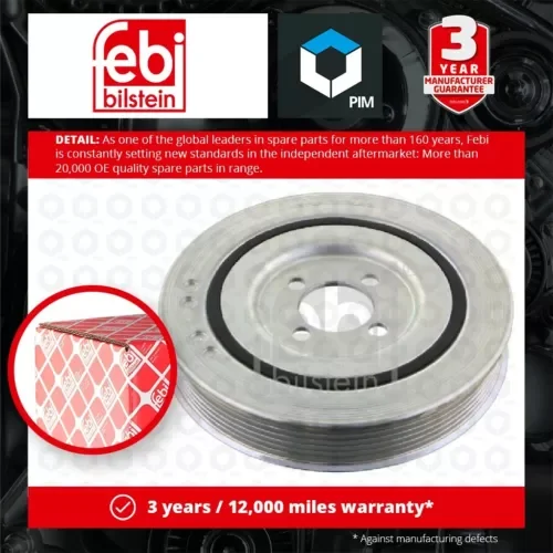 Crankshaft Pulley fits OPEL Belt 0614150 093177317 093194443 5614438 614150 Febi Parts