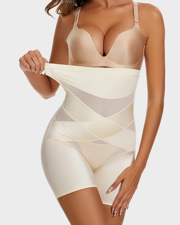 Crossover Bandage High Waist Hip-Lifting Shorts