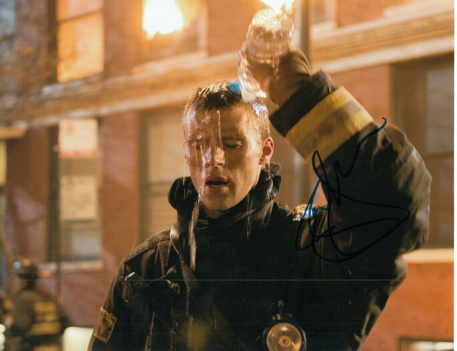 JESSE SPENCER signed (CHICAGO FIRE) TV SHOW 8X10 Photo Poster painting *Matthew Casey* W/COA #8