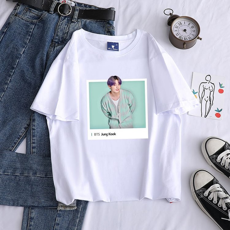 BTS JK Photo Candy Color T-shirt