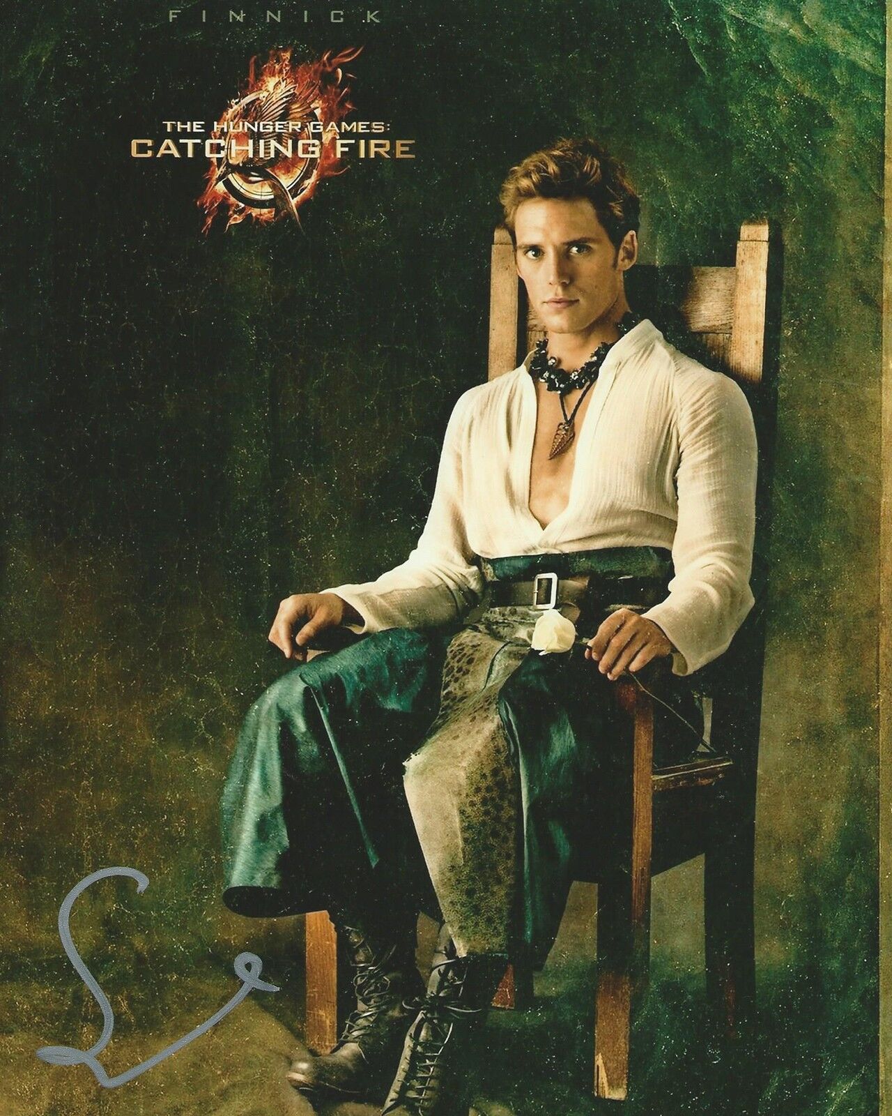 The Hunger Games: Catching Fire *SAM CLAFLIN* Signed 8x10 Photo Poster painting AD1 PROOF COA