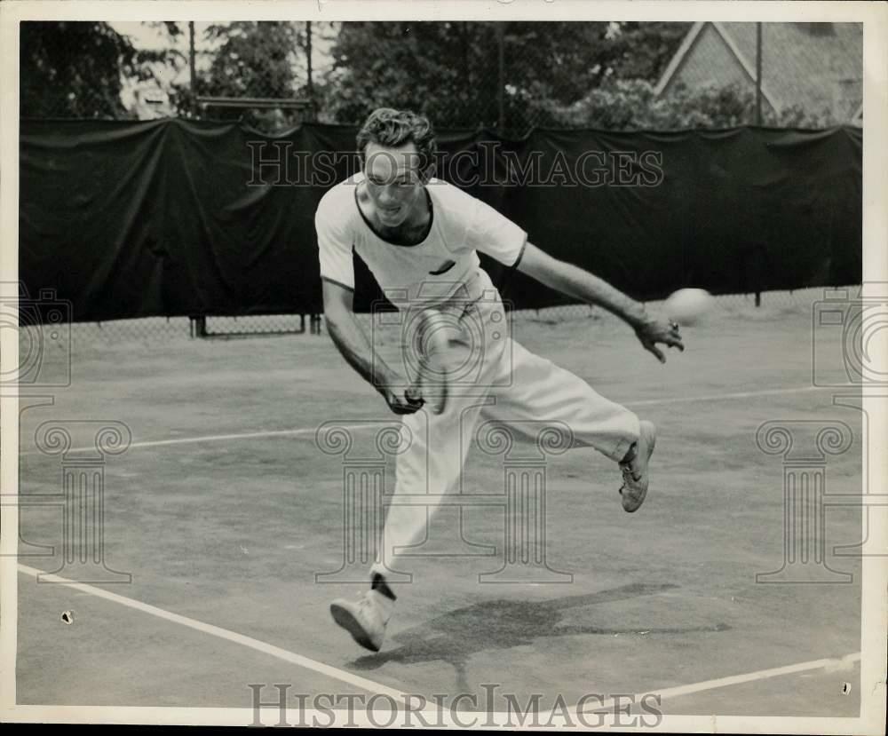 Press Photo Poster painting Warren Christner of Texas in Intercollegiate Tennis Tournament