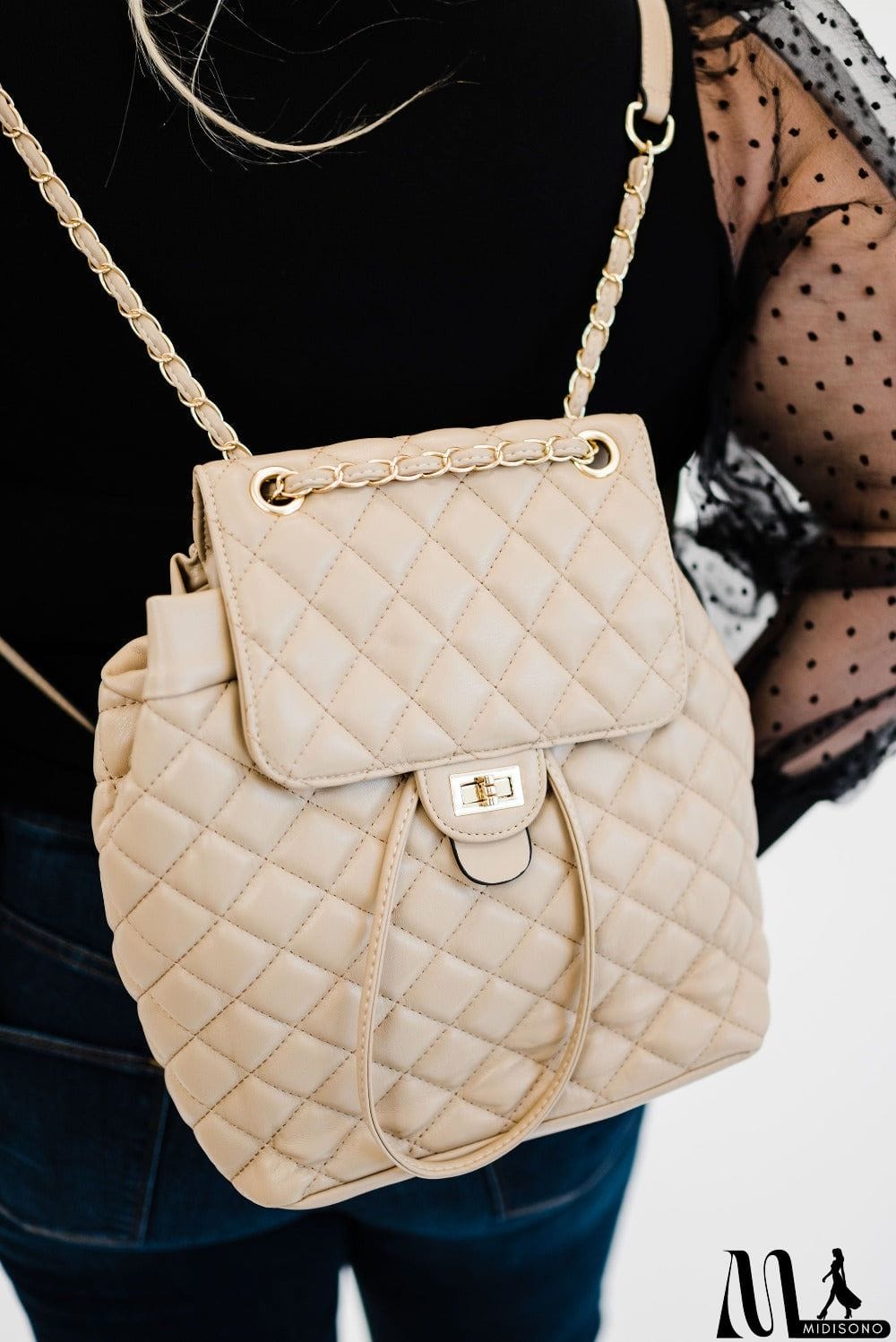 MidiSono - Quilted Convertible  Backpack