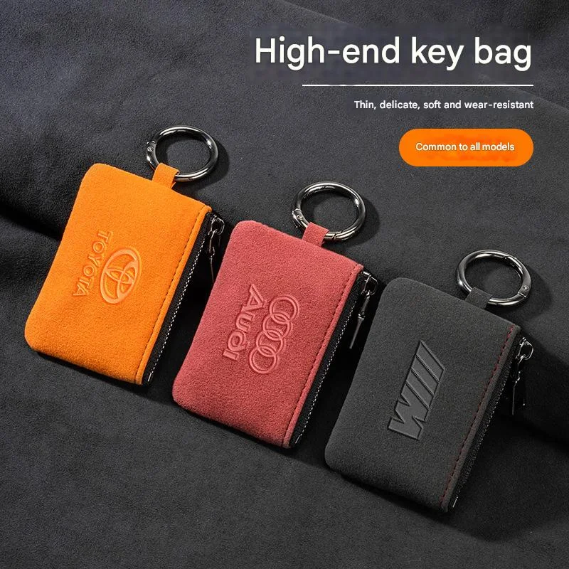 Car key suede anti-lost key bag