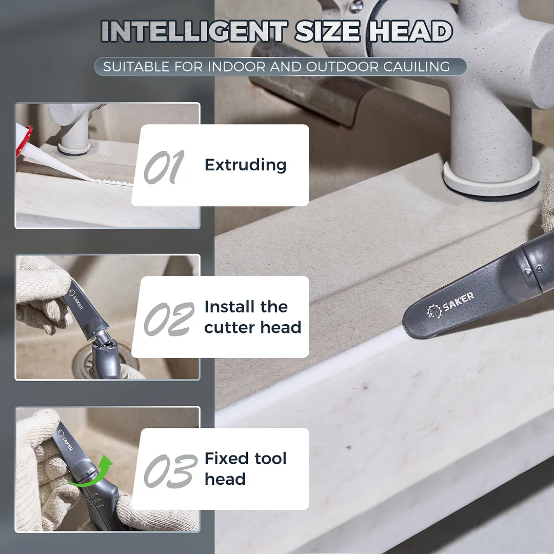 SAKER&reg; 4-in-1 Caulking Tool Kit