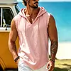 Men's Linen Linen Sleeveless Hooded Tank Top by Inlyline