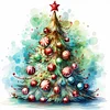 >SALE<Full Embroidery Eco-cotton Thread 11CT Printed Xmas Tree Cross Stitch Kit50x50cm