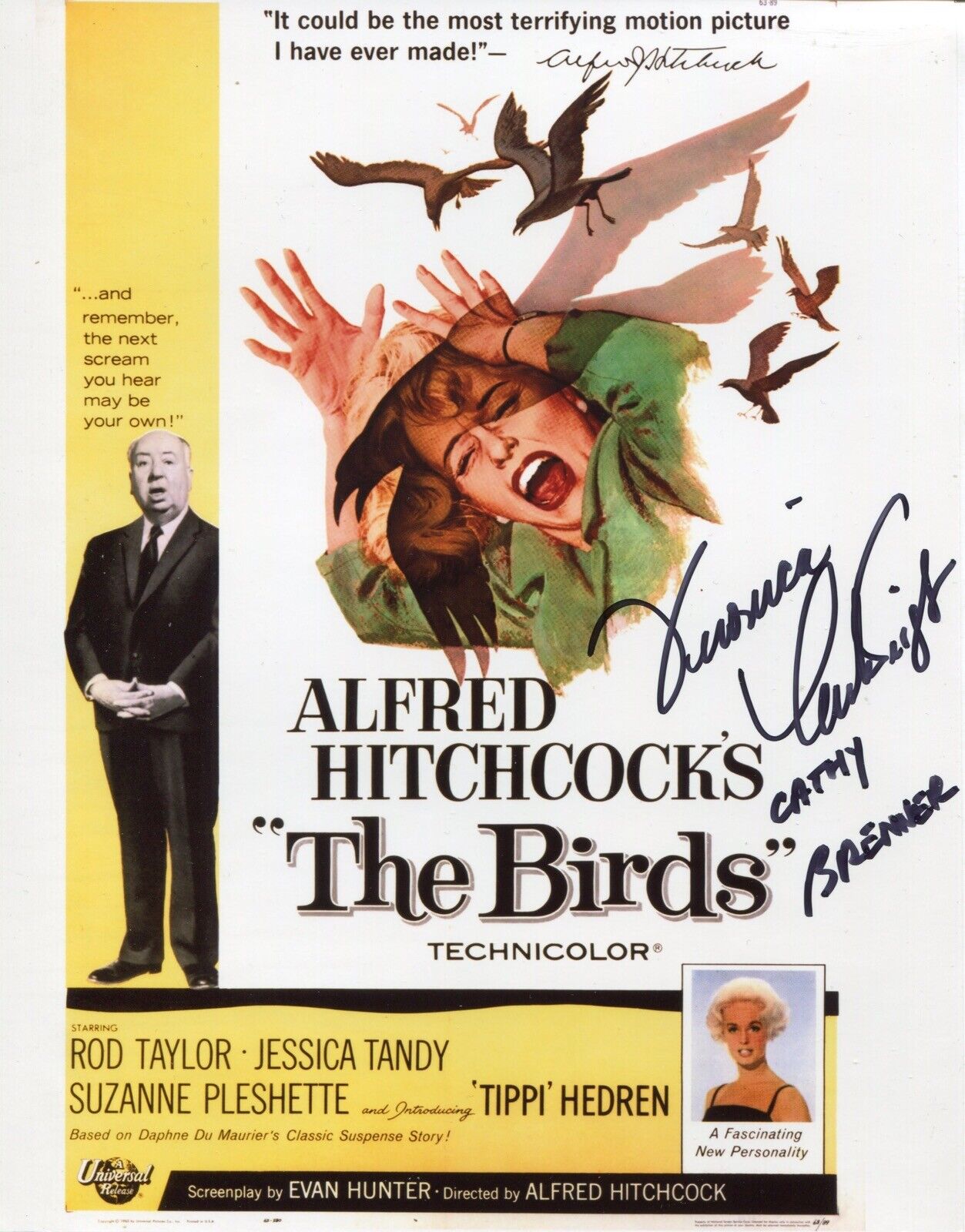 Veronica Cartwright signed THE BIRDS Hitchcock thriller movie Photo Poster painting UACC DEALER