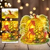 (US Local)Double Sided Special Shape Durian House Diamond Painting LED Light Ornaments