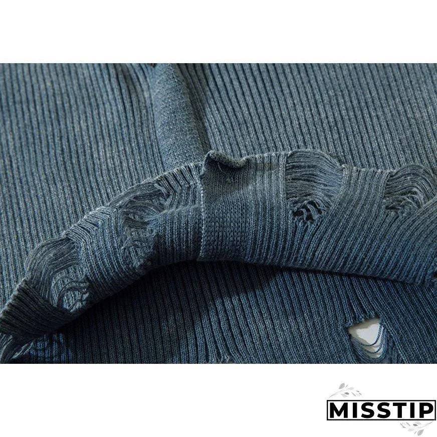 V Neck Distressed Star Button Cropped Cardigan Sweater