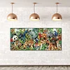 (US Local)Frameless DIY Hand Painted on Canvas Animal Family Paint By Numbers Kits80x40cm