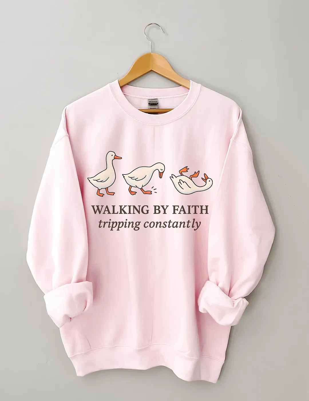 Walking By Faith Tripping Constantly Sweatshirt