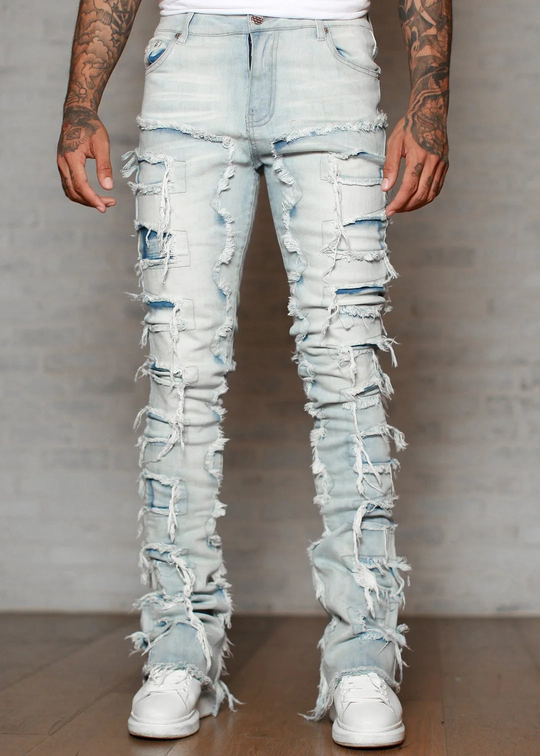 Steel Blue Stacked Denim