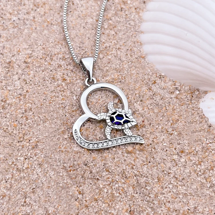 Cute Little Sea Turtle Love Necklace