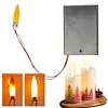 2Pcs 3 3V-5V Flame Lamp Circuit Board with Battery Box Flame Lamp Wick
