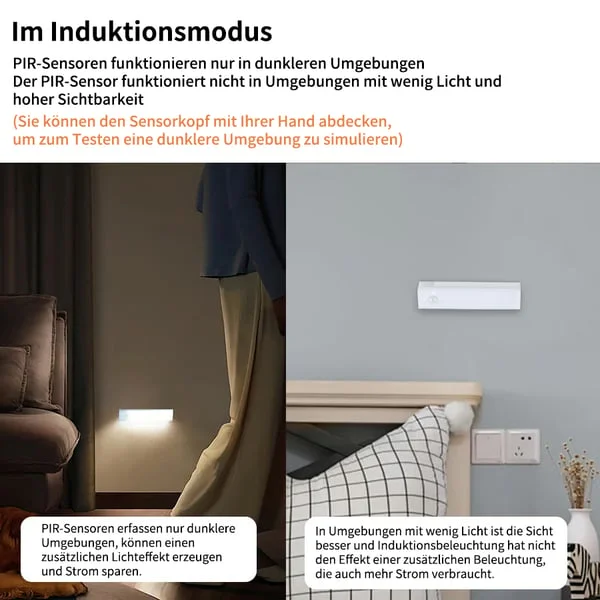 🔥Bohrfreie intelligente Sensor magnetische aufladbare LED-Leuchte💡