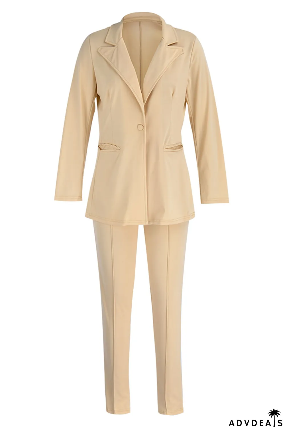 Black Casual Solid Patchwork Turn-back Collar Long Sleeve Two Pieces