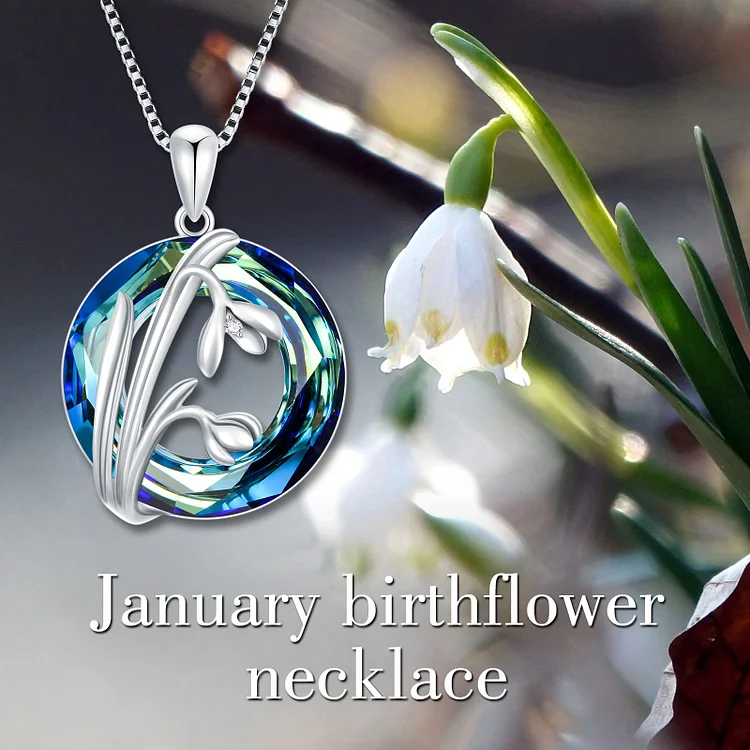 For Daughter-Filling the World with Beauty And Love Crystal Birthflower Necklace
