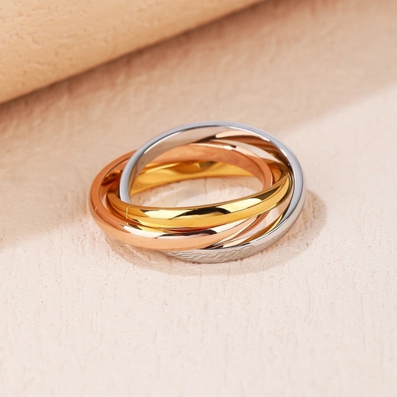 Minimalist Circle Titanium Steel Rings