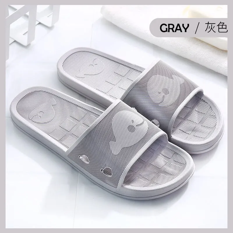 2021 new household bathroom slippers women's summer antiskid men's home plastic soft bottom bath couple women's Slippers