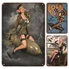 [US Local Warehouse]3PCS Pin Up Girl - Vintage Metal Signs Set - 30*40cm