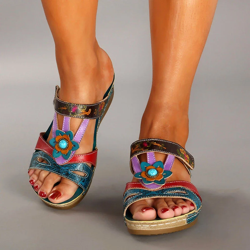 🎁LAST DAY 45% OFF🎁 Bohemian Style Fashion Arch Support Non-slip Wedge Sandals