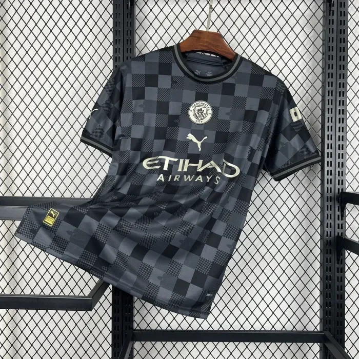 Manchester City Jersey Black Gray 24/25 Football Jersey 