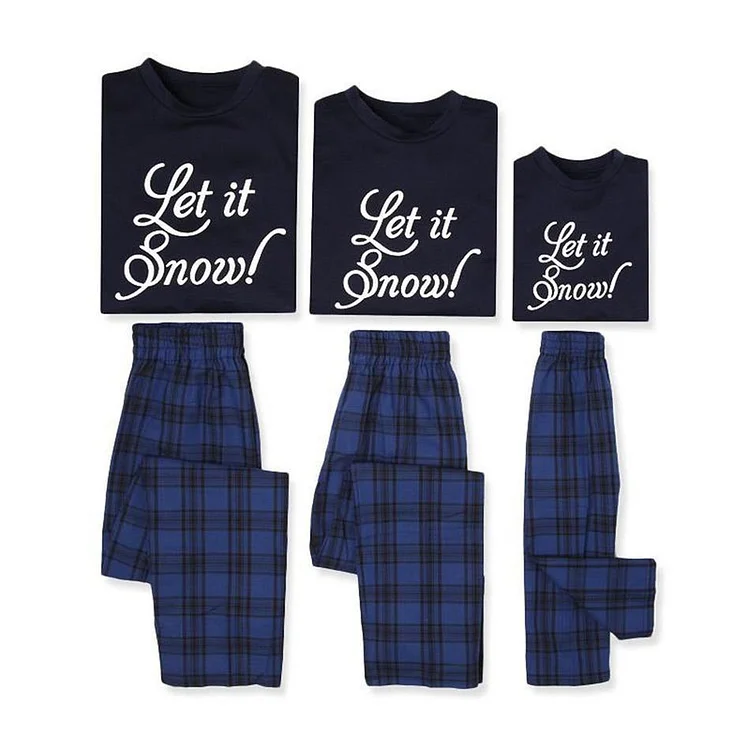 let it Snow Christmas Family Matching Pajamas Set