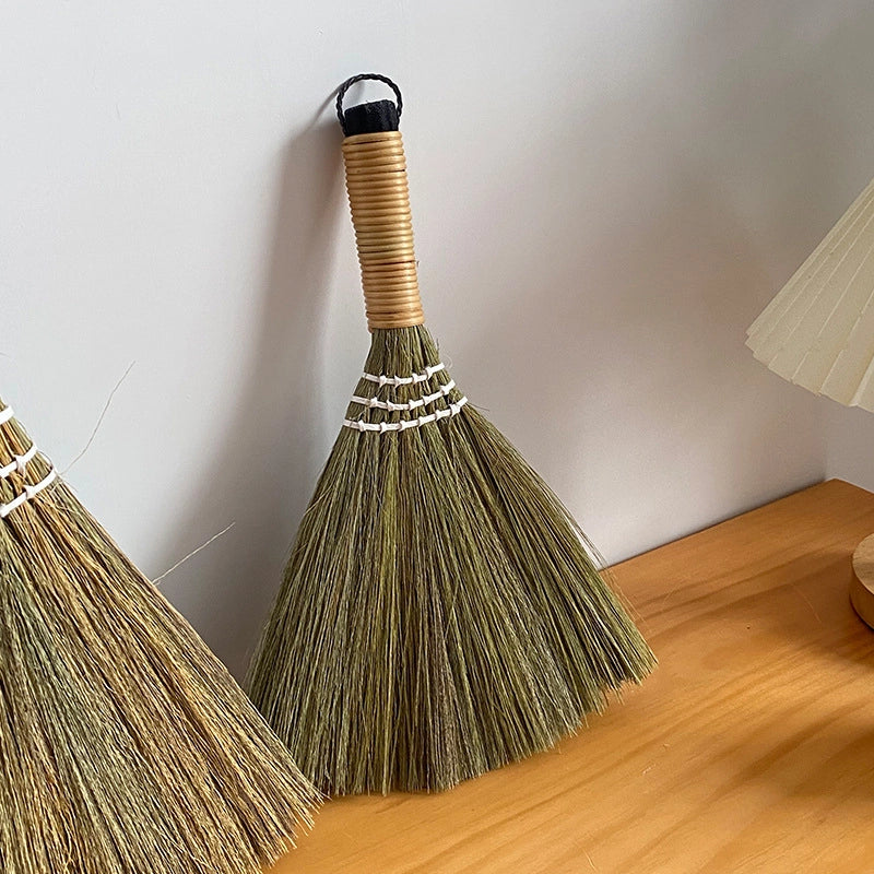 Long Pole Bamboo Pole Miscanthus Woven Broom Living Room Cleaning Bamboo Soft Broom Household Cleaning Dust Removal Appliances