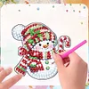 6Pcs Acrylic Christmas Snowman Diamond Painting Refrigerator Magnet for DIY Art