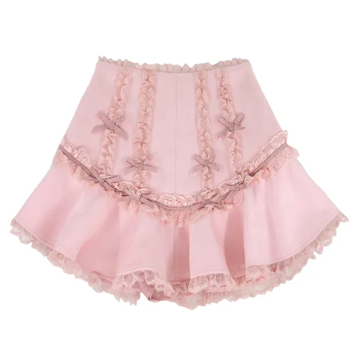 Pink Lolita Kawaii High Waist Cake Mini Skirt PE116 