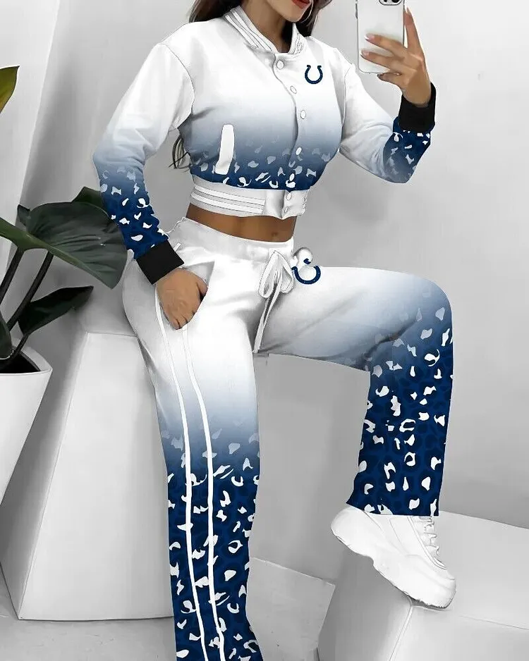Indianapolis Colts 3D Printed Varsity Jacket Set