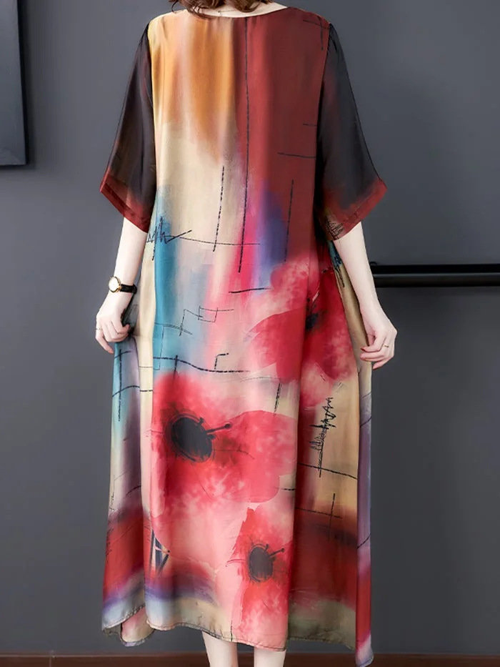 Fashion Chiffon Print Dress