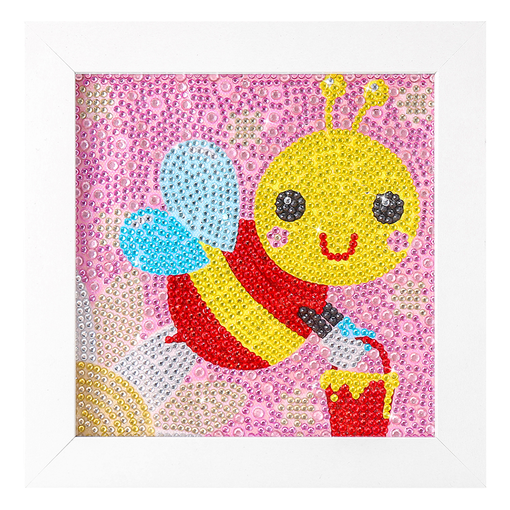 

15*15CM - Special Shaped Diamond Painting - Bee (With Frame), 501 Original